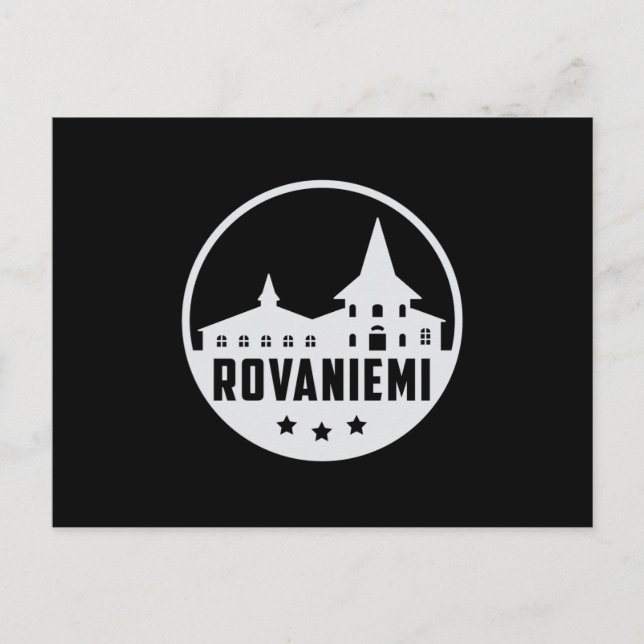 Postal Regalo Rovaniemi Finlandia City Skyline Cityscape (Anverso)