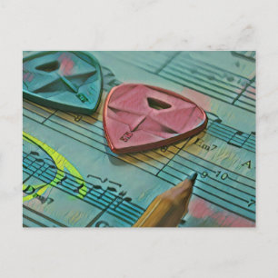 Postal Regalo vintage para un guitarrista