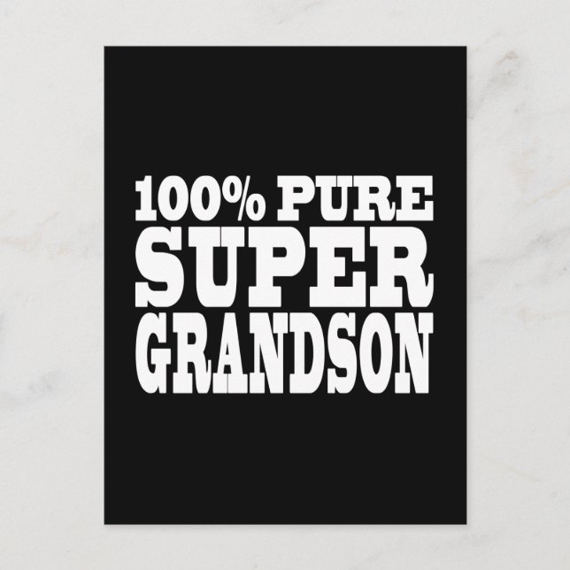 Postal Regalos 4 Nietos : 100% Super Abuelito Puro (Anverso)