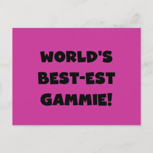 Postal Regalos blancos y negros del Mejor-est Gammie del