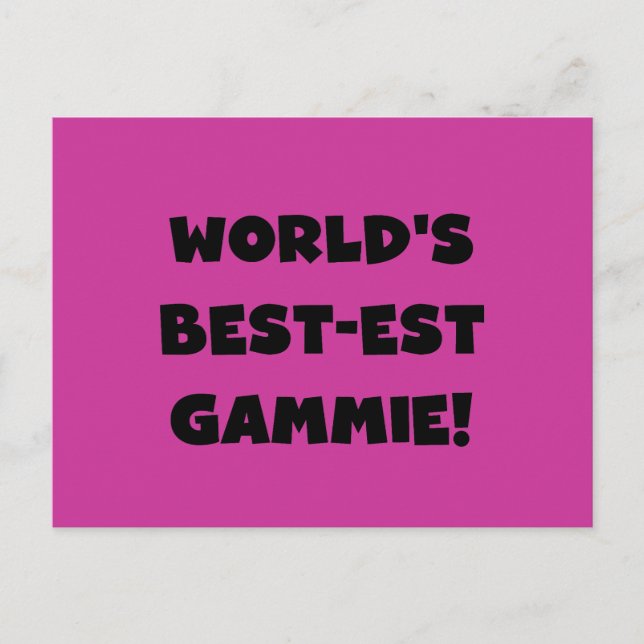 Postal Regalos blancos y negros del Mejor-est Gammie del (Anverso)