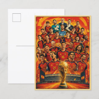 Postal regalos campeones selección de fútbol de España 20