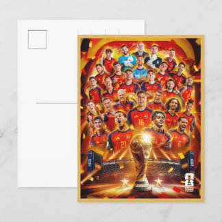 Postal regalos campeones selección de fútbol de España 20