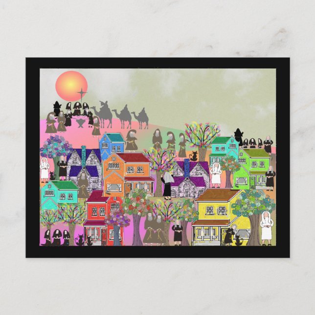 Postal Regalos Católicos De Nun Y Monjes (Anverso)