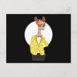 Postal Regalos con diseño de jirafas lindas safari animal