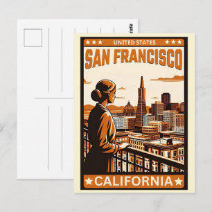 Postal Regalos con vistas al balcón de San Francisco, CA 