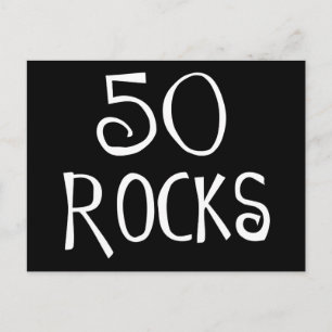 Postal regalos de 50 años, 50 ROCKS