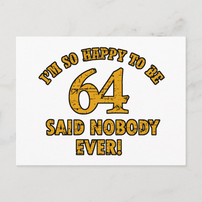 Postal Regalos de 64 años (Anverso)