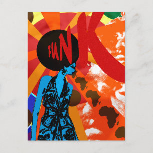 Postal Regalos de afiches retro de Funk