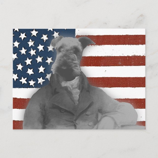 Postal Regalos de Airedale de estilo victoriano (Anverso)