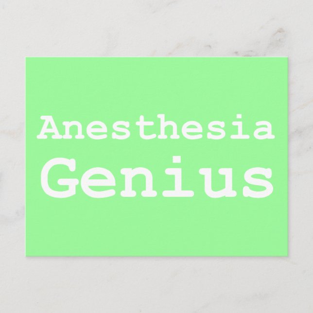 Postal Regalos de Anestesia Genius (Anverso)