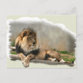 Postal Regalos de arte de los amantes del león