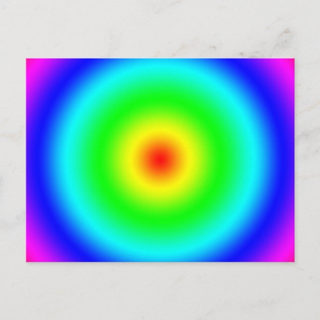 Postal Regalos de arte psicodélicos: Círculos arcoiris di (Anverso)