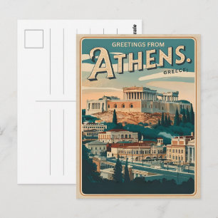 Postal regalos de Atenas antigua capital de Grecia