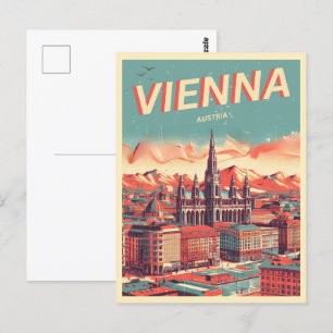 Postal Regalos de austeridad de Viena ilustrados con retr