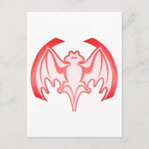 Postal Regalos de Bat Red Inv MUSEUM Zazzle