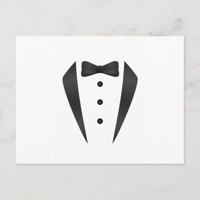 Postal Regalos de boda de Tuxedo y accesorios para novio (Anverso)