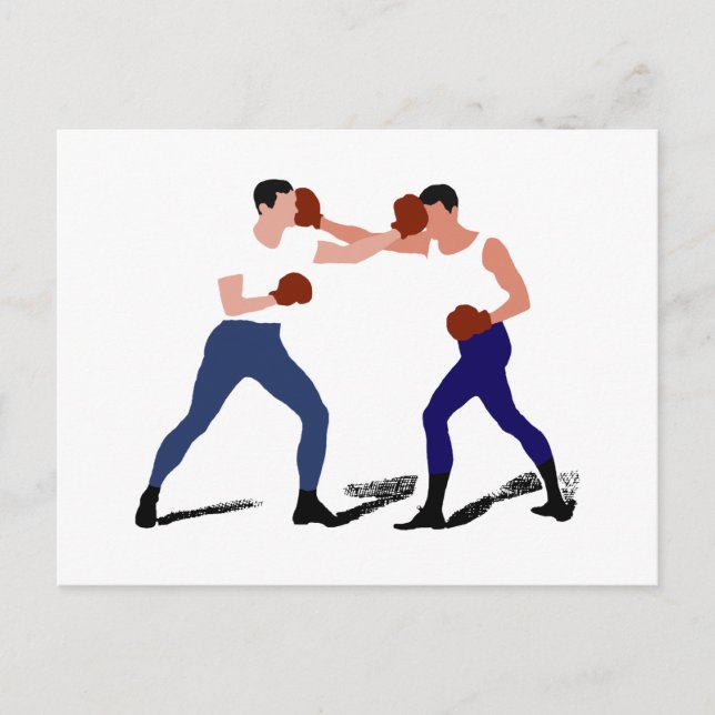 Postal regalos de boxeo vintage (Anverso)