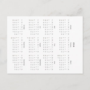 Postal Regalos de calendarios de 2014