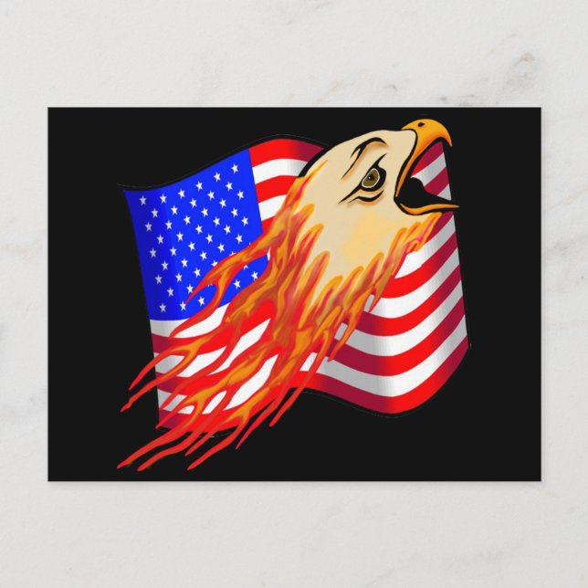 Postal Regalos de camisetas de Eagle Biker T de Estados U (Anverso)