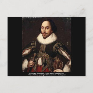 Postal Regalos de citas de amor de Shakespeare "Buenas no