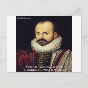 Postal Regalos de citas de sabiduría de Montaigne "Compañ