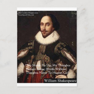 Postal Regalos de citas de sabiduría de Shakespeare "Pala