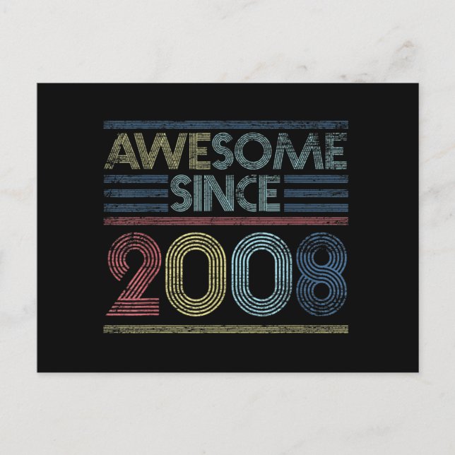 Postal Regalos de cumpleaños 13 vintage increíbles desde  (Anverso)