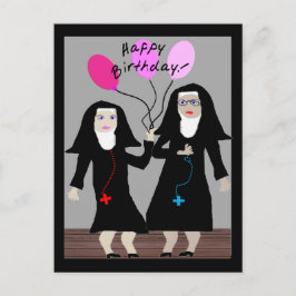 Postal Regalos de cumpleaños de las Nun "Hermana feliz de