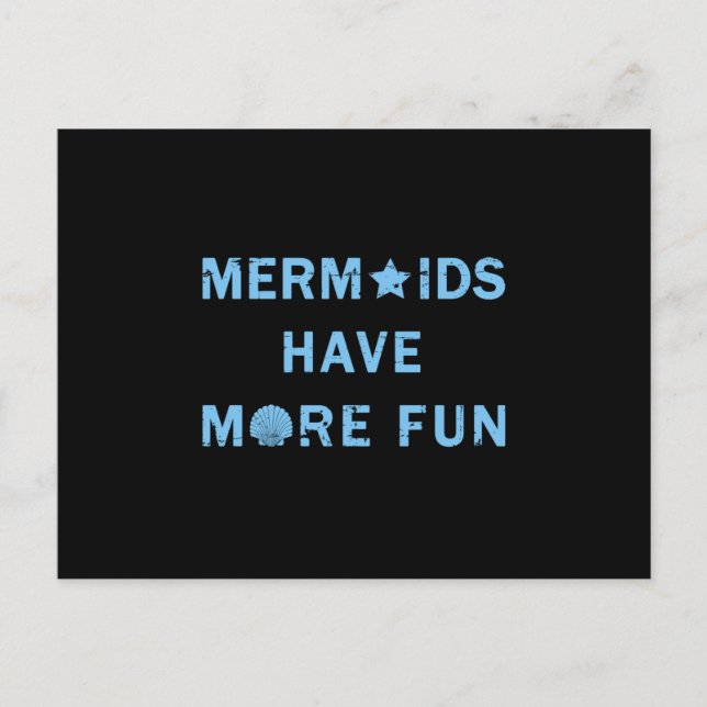 Postal Regalos de Cumpleaños Divertidos de Sirenas Idea d (Anverso)