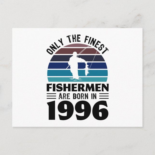 Postal Regalos de cumpleaños número 30 para pescadores na (Anverso)
