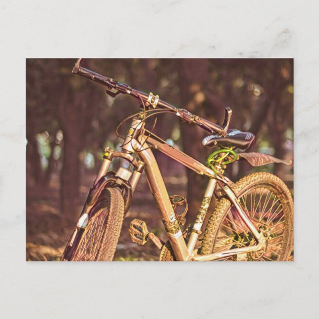 Postal Regalos de cumpleaños para amantes de bicicletas (Anverso)