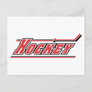 Postal Regalos de deportes de invierno de hockey sobre hi