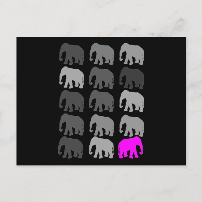 Postal Regalos de Elephant PopArt (Anverso)