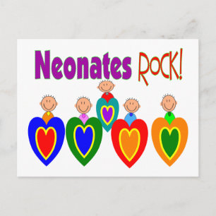 Postal Regalos de enfermería neonatal "¡Neonates ROCK!"