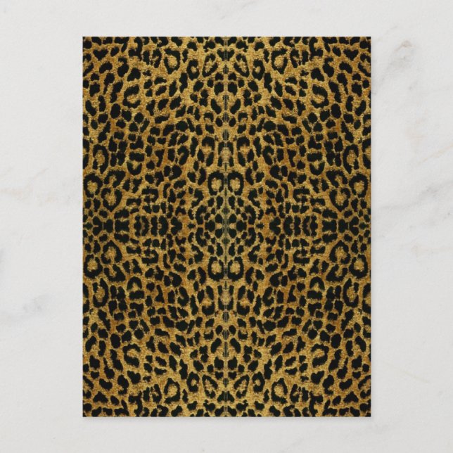 Postal Regalos de Estampado de Leopardo de RAB Rockabilly (Anverso)