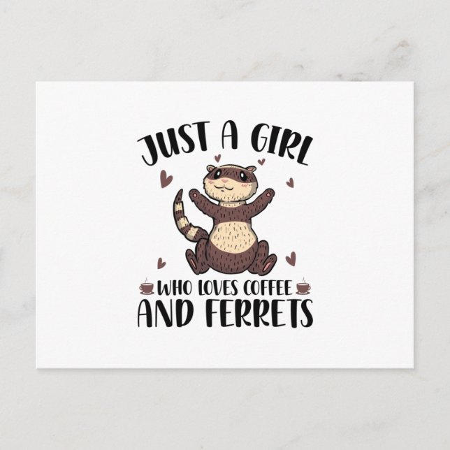 Postal Regalos de Ferret Lover | Mascotas Ferrets Animals