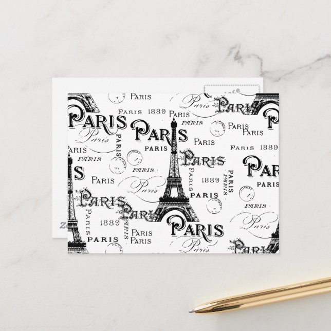 Postal Regalos de Francia y recuerdos de París (Anverso/Reverso In Situ)