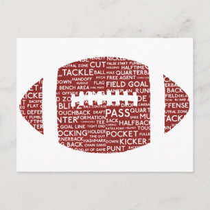 Postal regalos de fútbol norteamericano