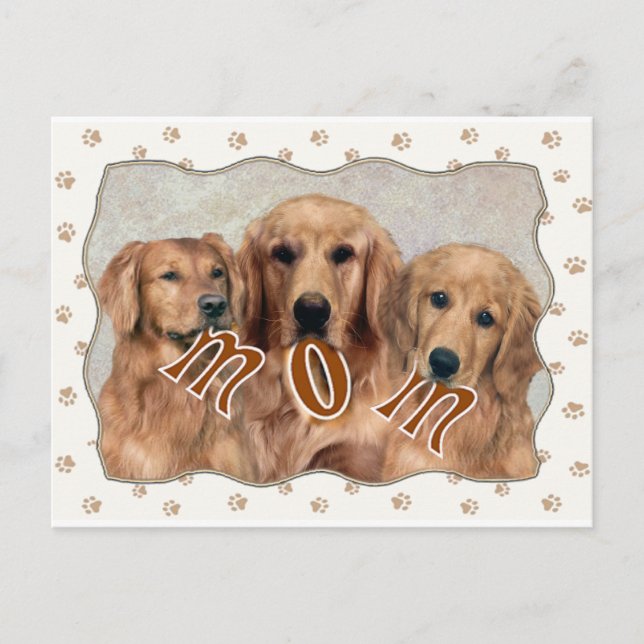 Postal Regalos de Golden Retriever MOM (Anverso)