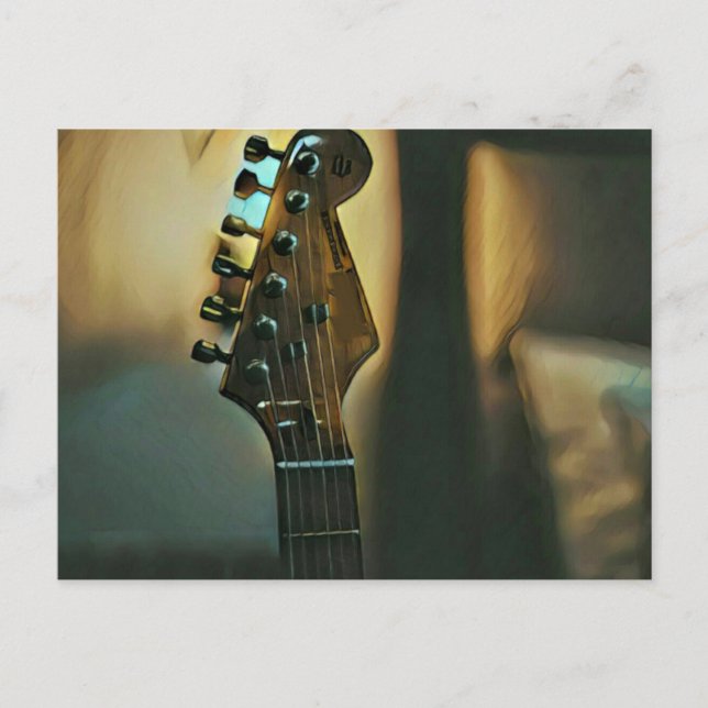 Postal Regalos de guitarra vintage (Anverso)