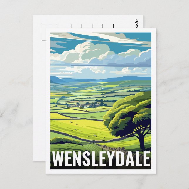 Postal Regalos de Inglaterra de Wensleydale Yorkshire (Anverso / Reverso)