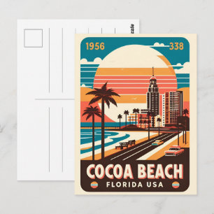 Postal Regalos de la costa de la ciudad de Cocoa Beach Fl