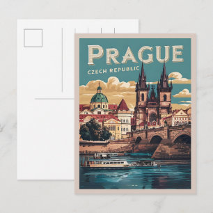 Postal regalos de la república checa de praga de viaje vi
