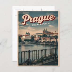 Postal regalos de la república checa de praga de viaje vi