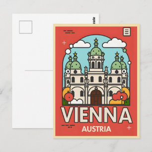 Postal Regalos de la silueta urbana de la ciudad históric