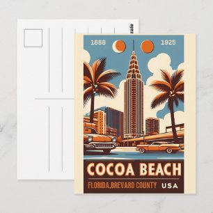 Postal Regalos de línea costera de Cocoa Beach City Flori