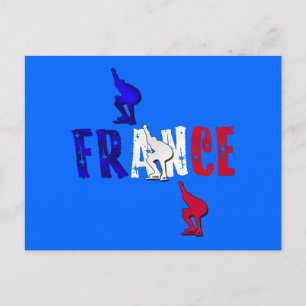 Postal Regalos de patinaje sobre hielo de Francia