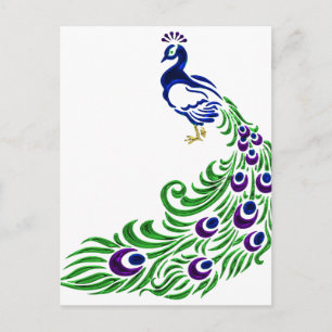 Postal Regalos de pavo real