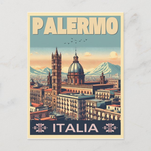 Postal Regalos de recuerdo de Palermo sicily italiano (Anverso)